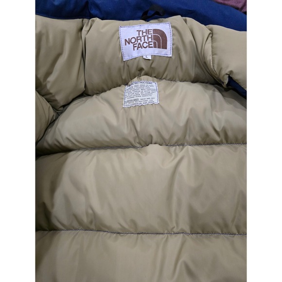 The North Face Vintage Brown Label Goose Down Nuptse Style Blue Puffer Vest 70's - Picture 10 of 16